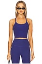 view 1 of 4 Spacedye Slim Racerback Cropped Tank Top in Eternal Blue Heather