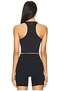 view 3 of 4 Power Beyond Intensity Racerback Cropped Tank Top in Black