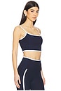 view 2 of 4 Spacedye New Moves High Cropped Tank Top in Nocturnal Navy & Cloud White