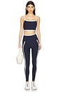 view 4 of 4 Spacedye New Moves High Cropped Tank Top in Nocturnal Navy & Cloud White