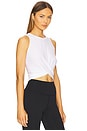 view 2 of 4 Featherweight Center Stage Cropped Tank Top in Cloud White