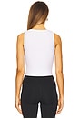 view 3 of 4 Featherweight Center Stage Cropped Tank Top in Cloud White