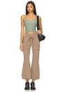 view 4 of 4 Space Dye Slim Racerback Cropped Tank Top in Grey Sage Heather
