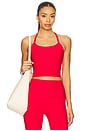 view 1 of 4 Spacedye Slim Racerback Cropped Tank Top in Candy Apple Red