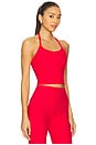 view 2 of 4 Spacedye Slim Racerback Cropped Tank Top in Candy Apple Red