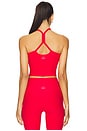 view 3 of 4 Spacedye Slim Racerback Cropped Tank Top in Candy Apple Red