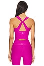 view 3 of 4 Spacedye Twist Through Cropped Tank Top in Magenta Heather