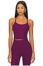 view 1 of 4 Spacedye Slim Racerback Cropped Tank Top in Aubergine Beet