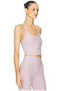 view 2 of 4 Spacedye On The Up Cropped Tank Top in Blush Blossom Heather
