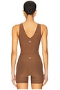 view 3 of 4 Spacedye Good Day Cropped Tank Top in True Chocolate Heather