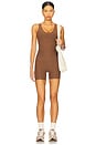 view 4 of 4 Spacedye Good Day Cropped Tank Top in True Chocolate Heather