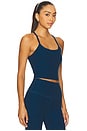 view 2 of 4 Spacedye Slim Racerback Cropped Tank Top in Blue Gem Heather