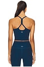 view 3 of 4 Spacedye Slim Racerback Cropped Tank Top in Blue Gem Heather