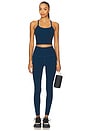view 4 of 4 Spacedye Slim Racerback Cropped Tank Top in Blue Gem Heather