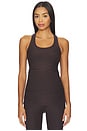 view 2 of 4 Spacedye Bases Covered Maternity Tank Top in Dark Chocolate Heather