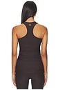 view 3 of 4 Spacedye Bases Covered Maternity Tank Top in Dark Chocolate Heather