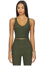 view 1 of 4 Spacedye Good Day Cropped Tank Top in Army Green Heather