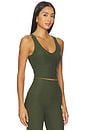 view 2 of 4 Spacedye Good Day Cropped Tank Top in Army Green Heather
