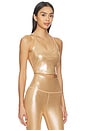 view 2 of 5 On The Up Cropped Tank Top in Liquid Foil Copper
