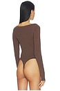 view 4 of 5 Serene Boatneck Bodysuit in Dusk Brown