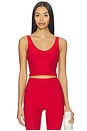 view 1 of 4 Spacedye Good Day Cropped Tank Top in Holly Red