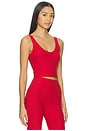 view 2 of 4 Spacedye Good Day Cropped Tank Top in Holly Red