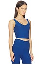 view 2 of 4 Spacedye Good Day Cropped Tank Top in Marine Blue Heather