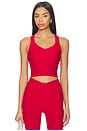 view 1 of 4 Twist Through Cropped Tank Top in Holly Red Heather