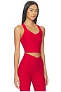 view 2 of 4 Twist Through Cropped Tank Top in Holly Red Heather