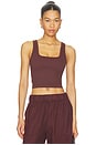 view 1 of 4 Seamless Cropped Tank Top in Iced Mocha