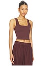 view 2 of 4 Seamless Cropped Tank Top in Iced Mocha