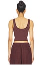 view 3 of 4 Seamless Cropped Tank Top in Iced Mocha