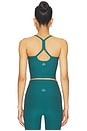 view 3 of 4 Spacedye Slim Racerback Cropped Tank Top in Teal Sea Heather