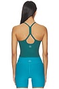 view 3 of 4 Spacedye Slim Racerback Cropped Tank Top in Tempest Teal Heather