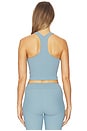 view 3 of 4 Good Form Rib Cropped Tank Top in Shaken Blue