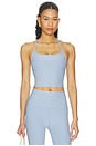 view 1 of 4 Spacedye Slim Racerback Cropped in Pastel Periwinkle Heather