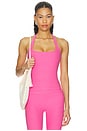view 1 of 4 Spacedye Midway Square Halter Top in Pink Heather in Luscious Pink Heather