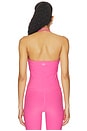view 3 of 4 Spacedye Midway Square Halter Top in Pink Heather in Luscious Pink Heather