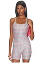 view 1 of 5 Softmark Slim Racerback Tank Top in Sunwashed Gingham