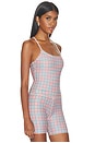 view 2 of 5 Softmark Slim Racerback Tank Top in Sunwashed Gingham