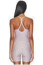 view 3 of 5 Softmark Slim Racerback Tank Top in Sunwashed Gingham