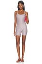 view 4 of 5 Softmark Slim Racerback Tank Top in Sunwashed Gingham