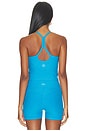 view 3 of 4 Spacedye Slim Racerback Cropped Tank Top in Malibu Lagoon Heather