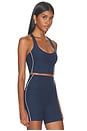view 2 of 4 Spacedye Racerback Contrast Piping Tank Top in Nocturnal Navy