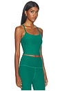 view 2 of 4 Spacedye Slim Racerback Cropped Tank Top in Legacy Pine Heather