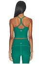 view 4 of 4 Spacedye Slim Racerback Cropped Tank Top in Legacy Pine Heather