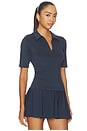view 2 of 4 Sport Active V-neck Polo Top in Nocturnal Navy