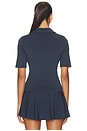 view 4 of 4 Sport Active V-neck Polo Top in Nocturnal Navy