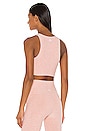view 3 of 4 Spacedye That's A Wrap Cropped Tank in Tinted Rose & Pink Quartz