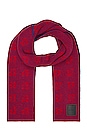 view 1 of 3 Jacquard Grid Scarf in Ruby